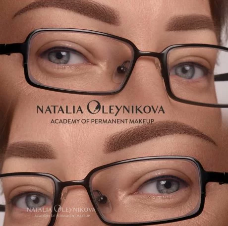 татуаж бровей растушевка